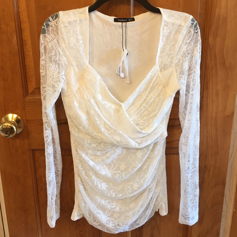 All lace white shirt